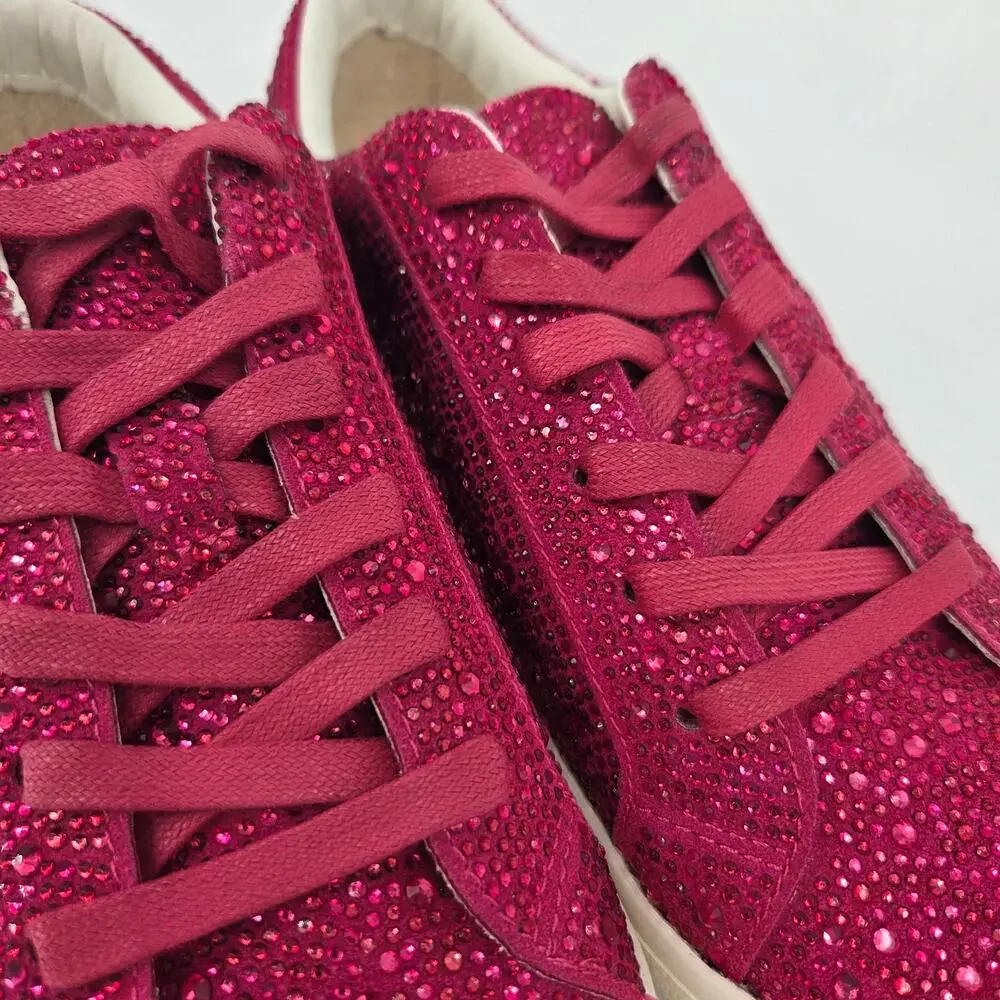 NEW Vintage Havana Splash Fuschia Rhinestone Star Stone Sneaker Size 10